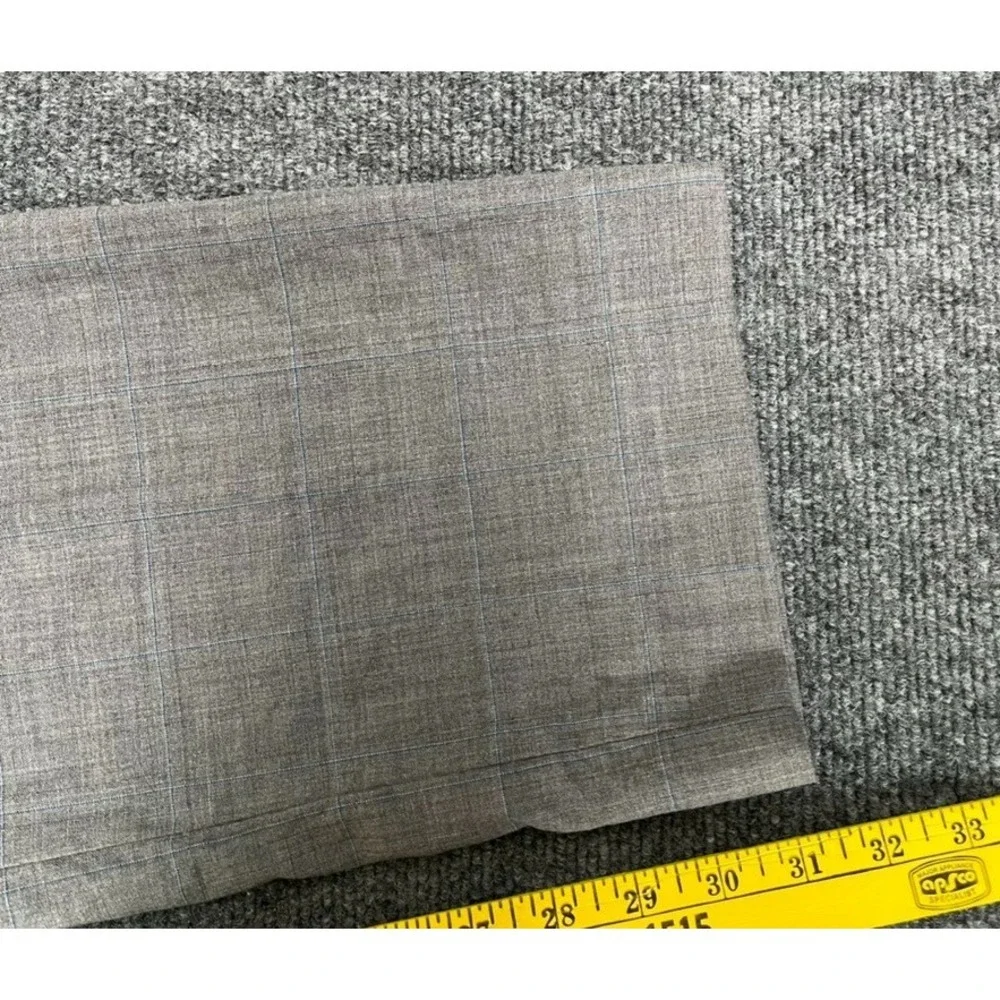 J.Hilburn Reda European Fit Super 130'sWool Dress Pants Men's Gray Check Size 34